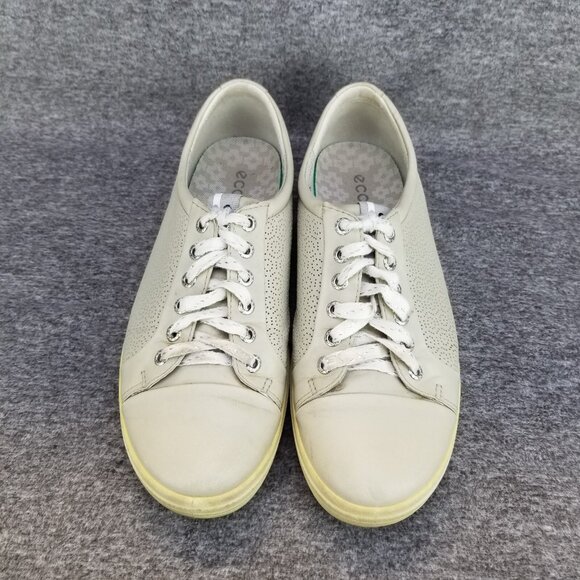 ✅Ecco Soft 7 HydroMax Grey Leather Spike-less Golf Shoes Womens EU 41 Extra Wide - Picture 6 of 12